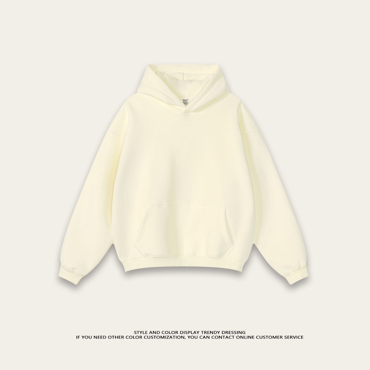 Men's Heavyweight Fleece Hooded Sweatshirt - Oversized Fit, American Vintage Style, Warm Cotton Lined, Casual Pullover For Teens & Young Adults_viptrois.com