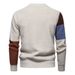2026 High Quality Fashion Knitwear Pullovers Men Polyester Round Collar Color Mixing Long Sleeve Casual Slim Sweater_viptrois.com