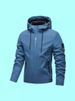 Men's Workwear-Style Multi-Pocket Windbreaker Jacket, Trendy Brand, Loose Fit, Outdoor And Casual Sports Wear_viptrois.com