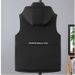 Men's Clothing Men's Winter Fleece Vest With Hood, Thickened Polyester, Loose Fit, Zip-Up Front (Black/Green/Blue/Pattern) - Sizes S To 8XL_viptrois.com
