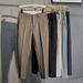 Slim Fit Men's Dress Pants Straight Leg Wrinkle-Free Business Casual Trousers High-Quality Drop Black Ankle-Length Dress Pants_viptrois.com