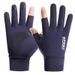 Cycling Gloves Ice Silk Gloves Men's Summer Leaking Two Fingers Takeaway Cycling Driving Outdoor Sun Protection Thin Gloves_viptrois.com