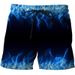 Men's Color Flame Print Dry Beach Shorts Printed Side Pockets Casual Shorts_viptrois.com