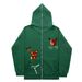 Hoodie Sweatshirt Gothic High Street Full Zipper Oversized Unisex Streetwear Y2 Jacket_viptrois.com