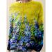 3D Floral Print Round Neck Sweatshirt – Women’s Trendy Pullover | Streetwear Chic_viptrois.com