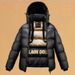 2025 New Goose Down Short Coat Matte Non Washable Thick Cotton Coat High End Trendy Black Gold Coat_viptrois.com