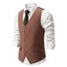Men's Large Size Vest Business Dark Green British Slim Fit Suit Medieval Vest_viptrois.com