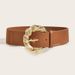 Geometry Wide Edition Fashionable And Versatile PU Leather Belt_viptrois.com