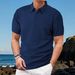 Men's Breathable Jacquard Short Sleeve Shirt - Loose Fit & Moisture-Wicking For Summer Casual Wear_viptrois.com