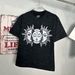 American tie dye, fashionable, youthful, handsome, loose fitting, pure cotton printed men's women's washed and worn-out_viptrois.com
