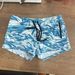 Men's Clothing New Blue Camouflage Print Zipper Tether Four Corner Men's Swimming Beach Pants_viptrois.com