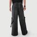 Men's Clothing Zipper Multi Pocket Trendy Flared Pants High Street Straight Wide Leg Jeans_viptrois.com