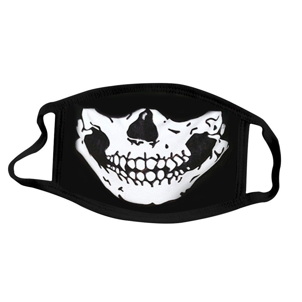 Halloween Adult Cloth Customizable With Filter Insert Dustproof Printed Cotton Mask_viptrois.com