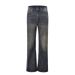 Men's Clothing American Retro Flared Jeans New Autumn Style High Waist Elastic Slim Fit Floor-length Pants_viptrois.com