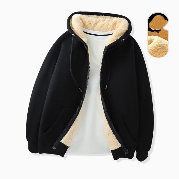 Men’s Fleece-Lined Zip Hoodie – Oversized Fit Unisex Pullover With Drop Shoulder & Kangaroo Pocket (Black/Charcoal/Wine Red, Machine Washable)_viptrois.com