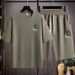 Men's Quick-Dry Short Sleeve T-Shirt And Shorts Set Breathable Summer Sportswear Casual Comfort Fit Outfit_viptrois.com