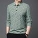 Nordmann Live Streaming Hot Polo Long Sleeve T-Shirt Spring Autumn Men's Fashion Casual Turn-Down Collar Letter Base Shirt_viptrois.com