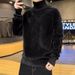 Imitation Mink Fleece Turtleneck Men's Winter Fleece Thickened Solid Color Plush Bottoming Shirt Men's Thermal Sweater_viptrois.com