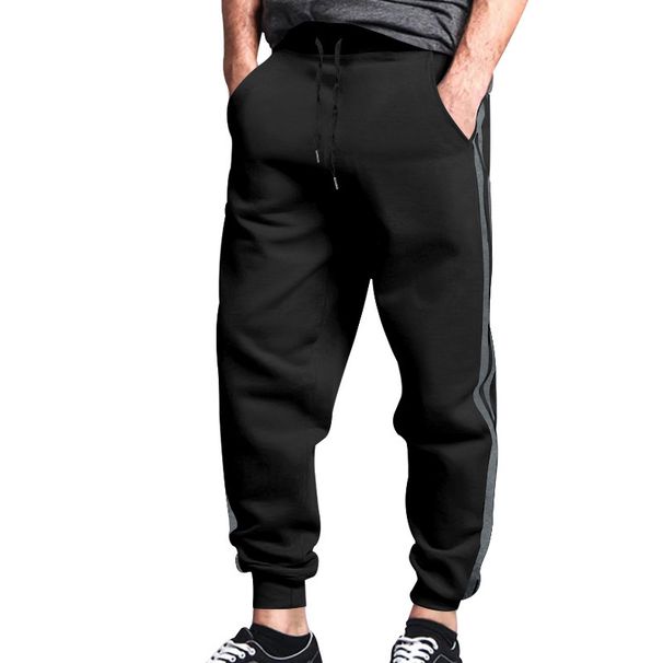 Men's Clothing Heavyweight Solid Color Striped Casual Jogger Pants - Comfortable Cotton Blend Sweatpants For Gym, Workout & Daily Wear - S-XXXL_viptrois.com