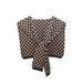 Unisex Women's knitted shawl with checkerboard cape with knotted collar core yarn_viptrois.com