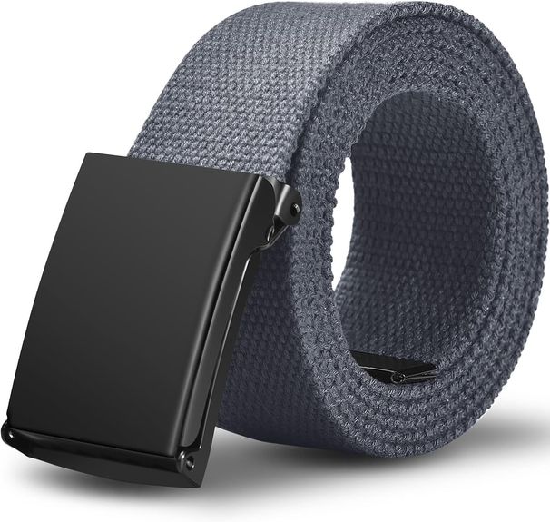 Men's Without Holes Infinitely Adjustable Canvas Fabric – Outdoor Business Work Belt Fits Anywhere_viptrois.com