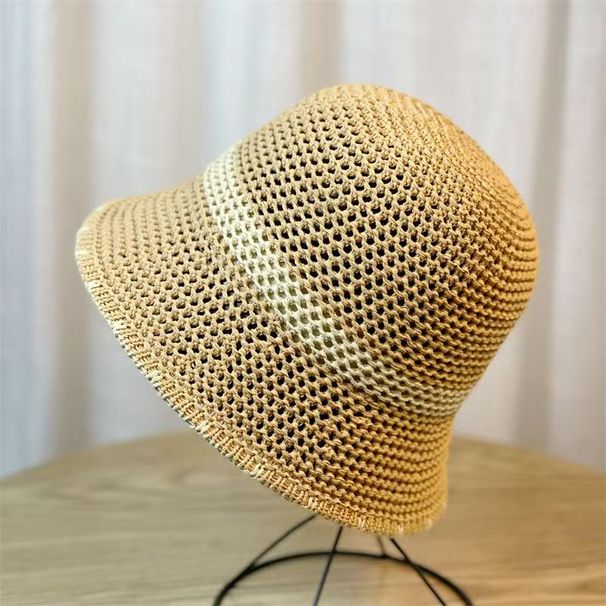 Women's Knitted Fisherman Hat Spring/summer Bucket Tidal Brand Sun Sunscreen Basin_viptrois.com