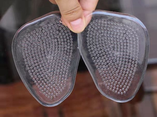 Forefoot Pad Silicone Half Size Insole Half Palm Pad Transparent Enlarged Non Slip Full Point Massage Half Foot Pad Thickened 2 Mm_viptrois.com