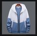 Men's Hooded Tracksuit Set – Long Sleeve Zip-Up Hoodie & Jogger Pants (S-4XL, White/Yellow/Blue)_viptrois.com