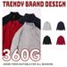 360GSM Retro Cotton Zip-Up Jacket Men's Stand Collar Oversized Casual Sweater In Future Gray, Wine Red, Navy & Black Y2K Streetwear Essential_viptrois.com
