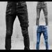 New Motorcycle Style, Trendy And Elastic Skinny Jeans_viptrois.com