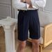 Men's Clothing Summer Naples Gurga Shorts Men's Business Straight Pants Gentleman Five Point Suit Pants_viptrois.com