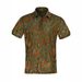 Men's Clothing Men's Summer Transparent Henry Shirt Printed Polo Shirt Party Nightclub Lapel Short Sleeve_viptrois.com