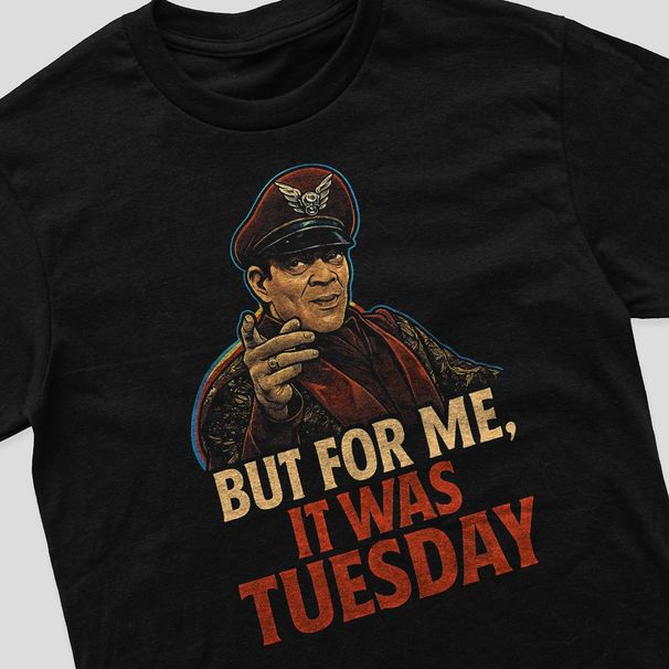 Vintage Retro 100% Cotton T-shirt Mens Tees Top Streetfighter The Movie M.Bison Tuesday Quote Meme_viptrois.com