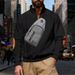 Cross-Border American Style New Heavyweight Stand Collar Jacquard Loose Jacket Men's Fashion Casual Sports Solid Color_viptrois.com
