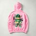 Trendy Sunglasses Bear Print Hoodie, Unisex American Style Fleece Zip Up Sweatshirt_viptrois.com