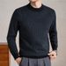 Men's Wool Sweater Winter New Thickened Warm Plaid Jacquard Long-sleeved Sweater Men's_viptrois.com