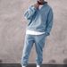 Men's Casual Long Sleeve Stand Collar Fleece-Lined Sweatshirt – Comfortable & Warm Autumn Pullover (Gray, Dark Gray, Light Blue, Dark Blue)_viptrois.com