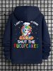 Men's Autumn And Winter Casual Fashionable Loose Hooded Sweatshirt With Cartoon Pattern Printed Warm Long Sleeved Pullover_viptrois.com