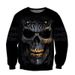 New Men's Sweater Crew Neck Trend Skull Loose Digital Printing Crew Neck Hatless Sweater_viptrois.com