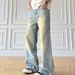 Men's Clothing Vintage Washed Blue Relaxed Straight Leg Jeans For Men & Women | Distressed Denim Pants | High Street Fashion | Loose Fit (S-3XL)_viptrois.com