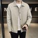 Men's Clothing Spring And Autumn Trendy Slim Fitting Anti Wrinkle Jacket Light Mature Style Youth Autumn Workwear Gown_viptrois.com