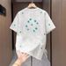 Men's Clothing Men's Casual T-Shirt Style Summer Trendy Fashion Lucky Tie Dye Leaf Embroidery Short Sleeve For Formal & Casual_viptrois.com