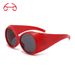 Two Circles Oversized Round Frame Personality Sunglasses Punk Wide Leg Ins Style Sunglasses_viptrois.com