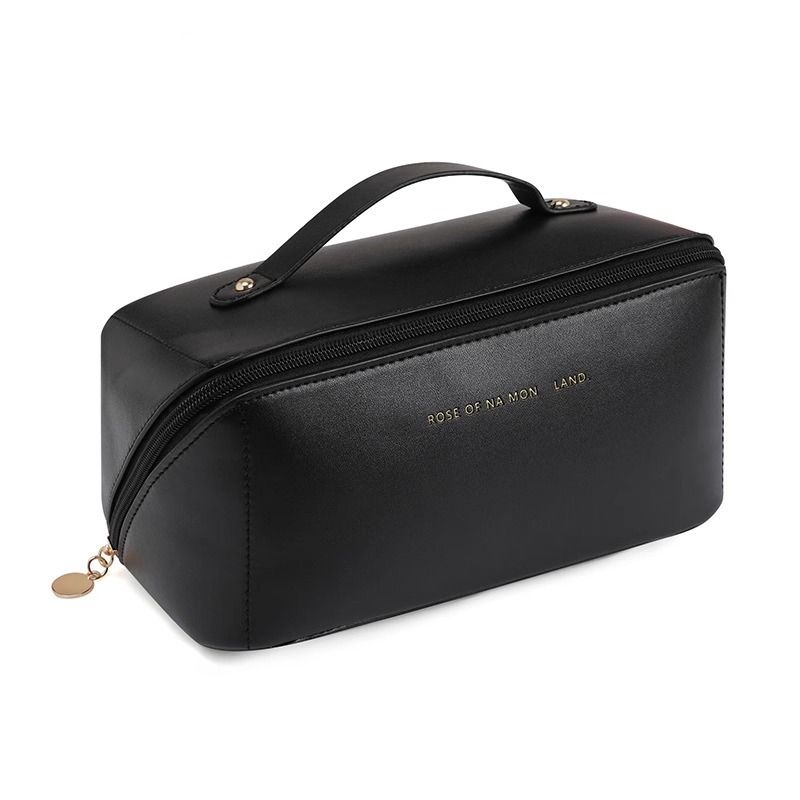 Women's Bags Pu Cosmetic Bag Female New Portable Large Capacity Portable Makeup Brush Storage Bag Travel Toiletry Bag_viptrois.com