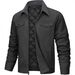 Classic Cotton Winter Coat For Men – Relaxed Fit Single-Breasted Jacket With Flap Pockets_viptrois.com