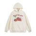 Strawberry Print Hooded Sweatshirt American Style Trendy Brand Men's Loose Casual Pullover Long Sleeve Autumn Winter_viptrois.com