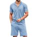 Cross-border Men's Clothing, European And American Business And Leisure Knitted Sweater Two-piece Set, Ice-cool Silk Knitted Polo Sweater Set SY0197_viptrois.com