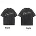 Summer Short-sleeved T-shirt Men's 2026 New Washing Water Old Heavy Clothes Trendy, Black XL_viptrois.com