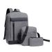 Women's Bags Three Piece Schoolbag Multi Function USB Charging Backpack Large Capacity Ins Style Backpack Business Commuting Travel_viptrois.com