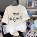 Women's Panda Print T-Shirt - Soft Breathable Cotton Short Sleeve Tee, Oversized Casual Top With Cute Animal Design, Loose Fit T-Shirt For Summer_viptrois.com
